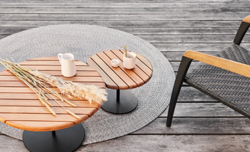 BUTLER - Round teak garden side table by Royal Botania - view 3